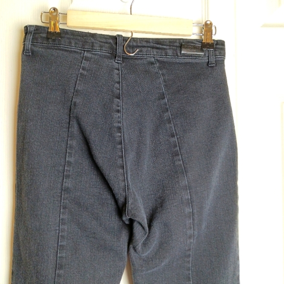 Black Label C'est Toi Jeans 7 Bell Bottom Flare Vintage Style Button Fly Stretch - Picture 4 of 11